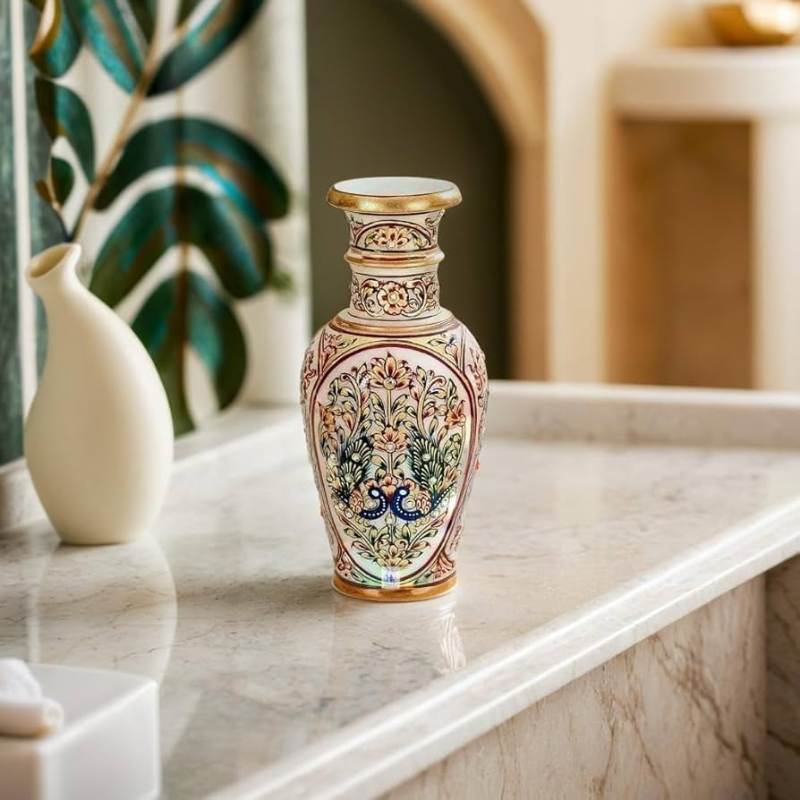 Elegant Marble Decorative Vase Set